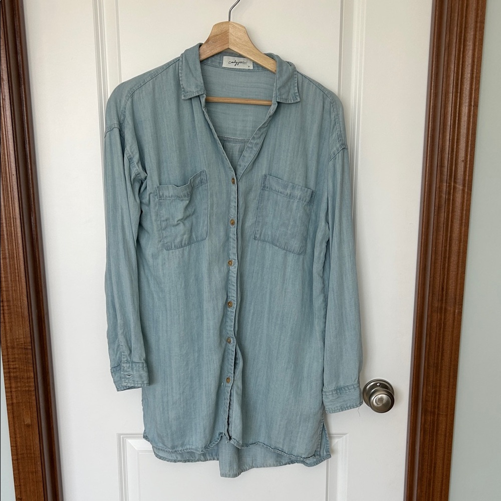 Carly Jean Los Angeles chambray top, S